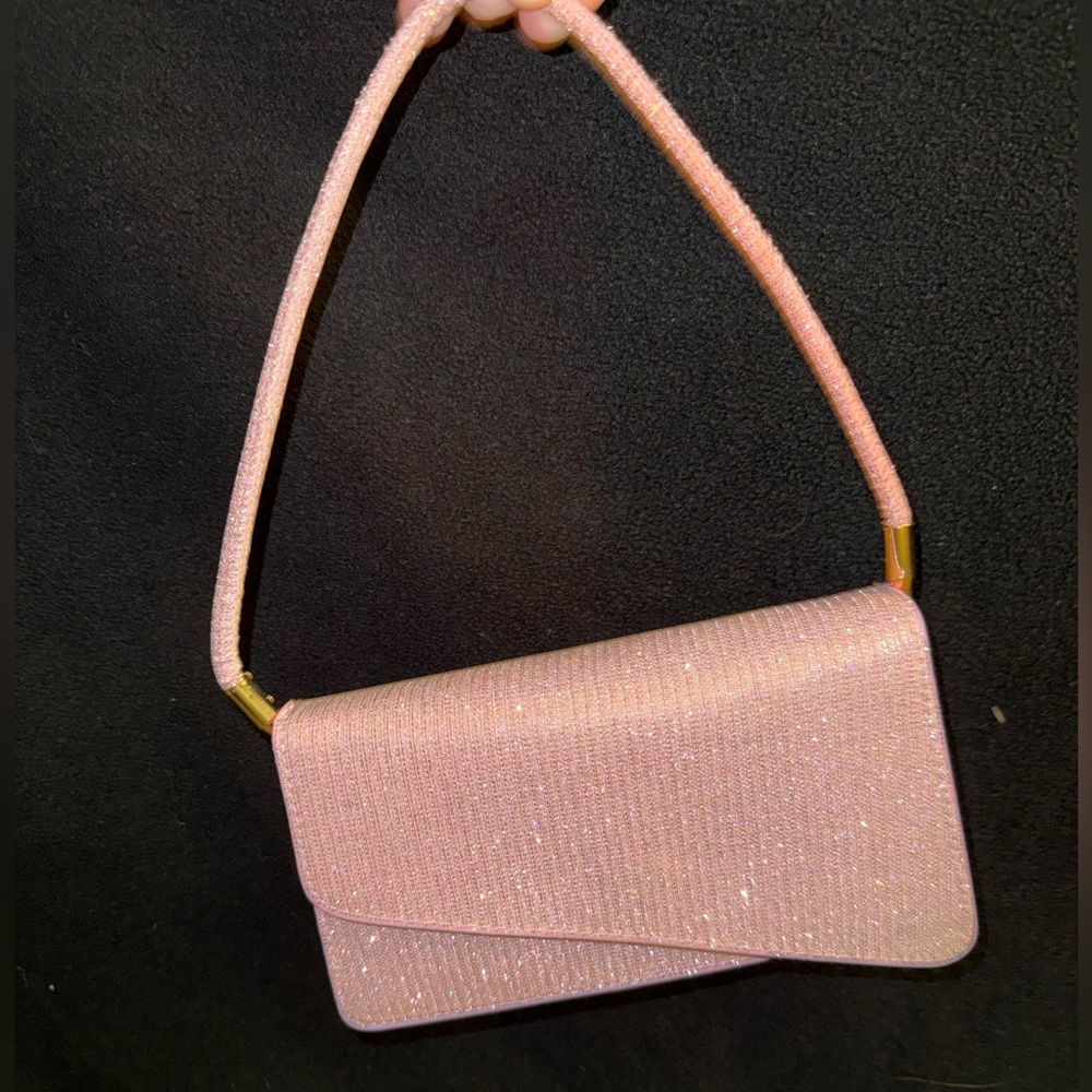 T&J Designs Pink Clutch Textured Flap Wristlet